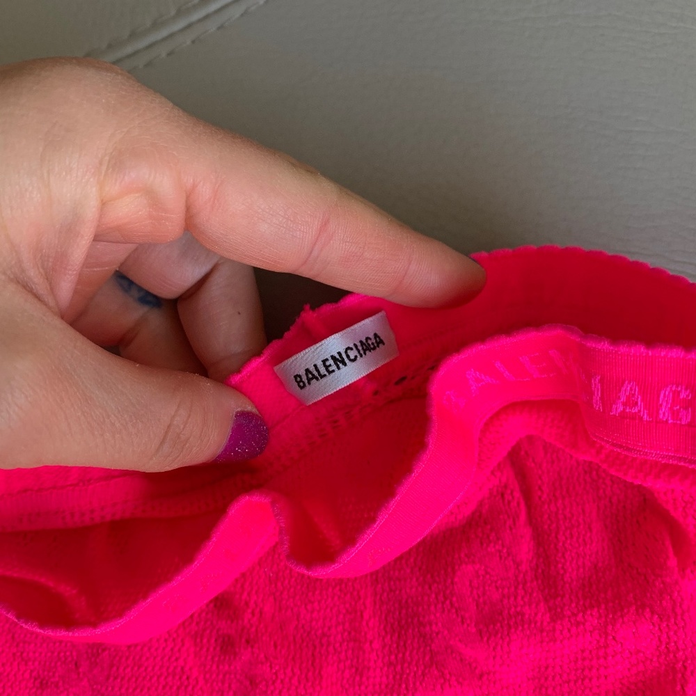 Balenciaga logo mesh tights